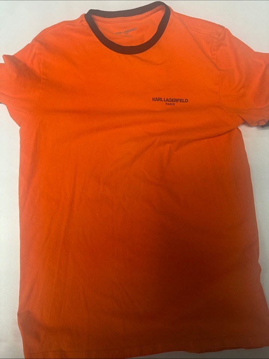 Karl Lagerfeld Other - Karl Lagerfeld Orange T-Shirt with Black Trim